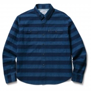 (CLUCT:) INDIGO BORDER STRIPE L/S SHIRT